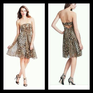 GUESS BY MARCIANO YASMINS STRAPLESS‎ LEOPARD ANIMAL